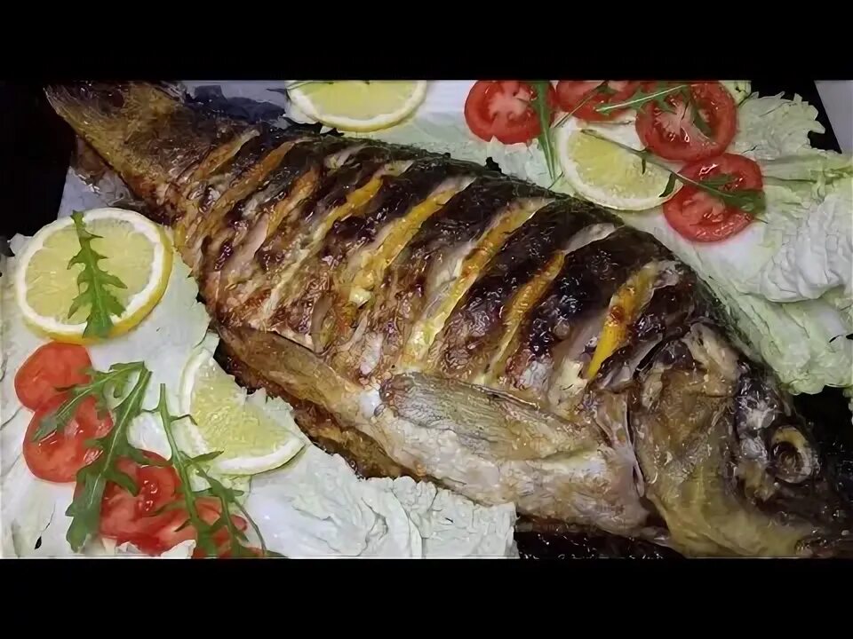 Карп в духовке целиком фото Карп с шампиньонами - пошаговый рецепт с фото на Повар.ру