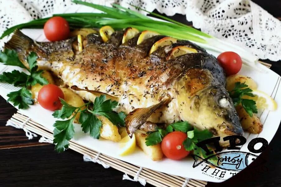 Карп запеченный с овощами фото Самая вкусная речная рыба Рыбалка-моя страсть. Дзен