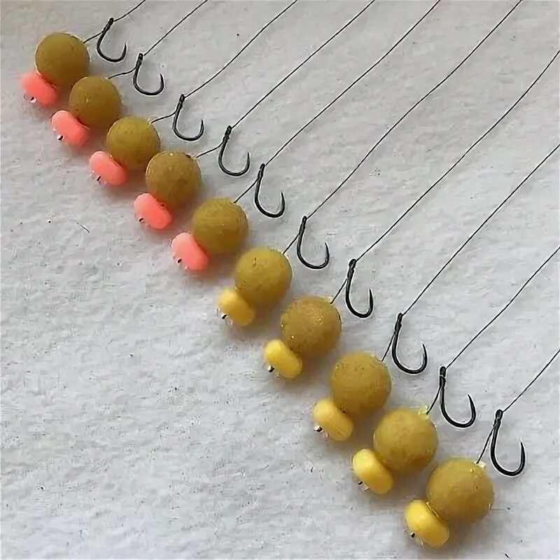 Карповая волосяная оснастка 10 X HAIR RIGS LOADED WITH 15mm DYNAMITE BAITS PINEAPPLE & BANANA BOILIES CARP e