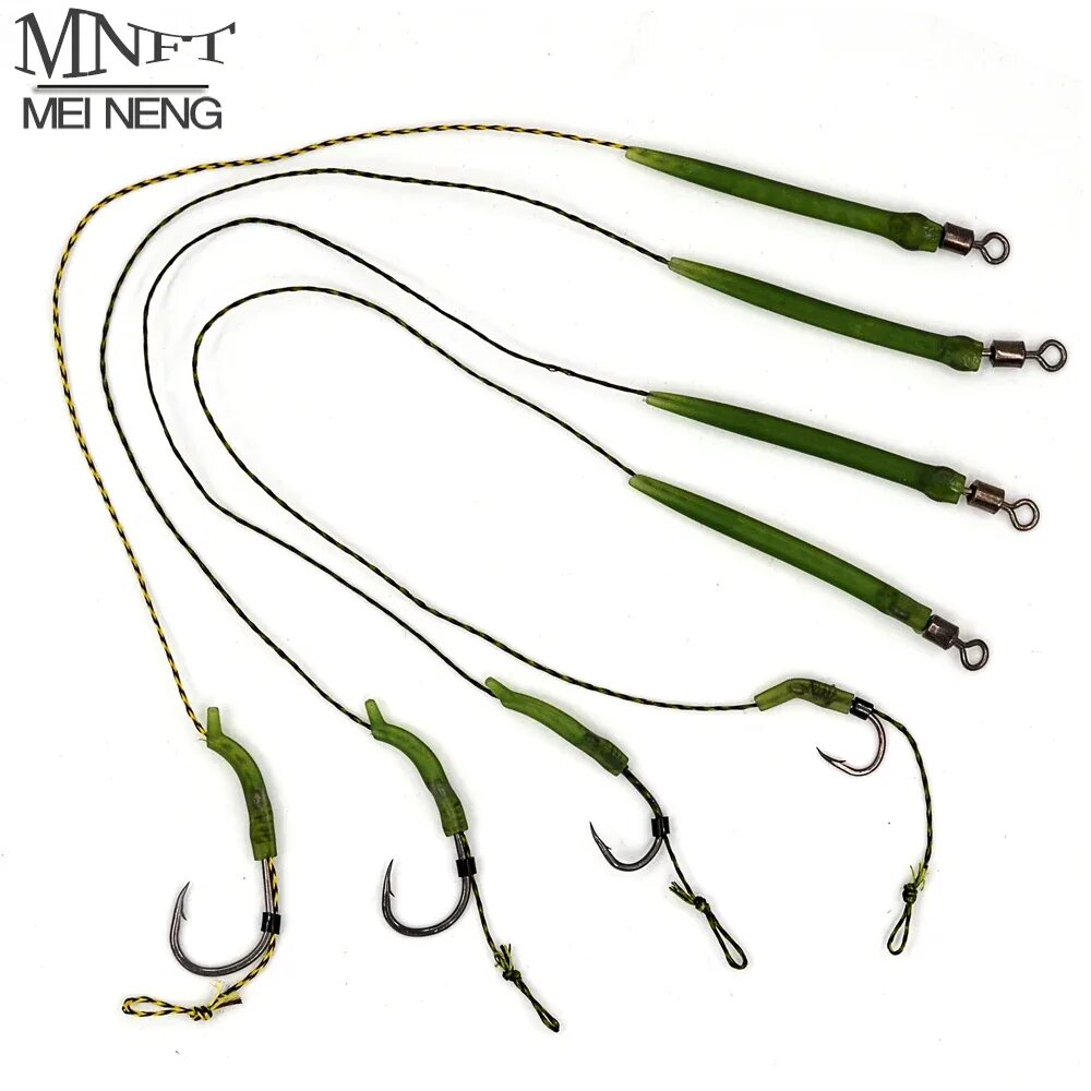 Карповый поводок волосяная оснастка Carp Fishing Ready Made Fishing Hooks Carp Rigs Carp Fishing Hair Rig - 8pcs Car