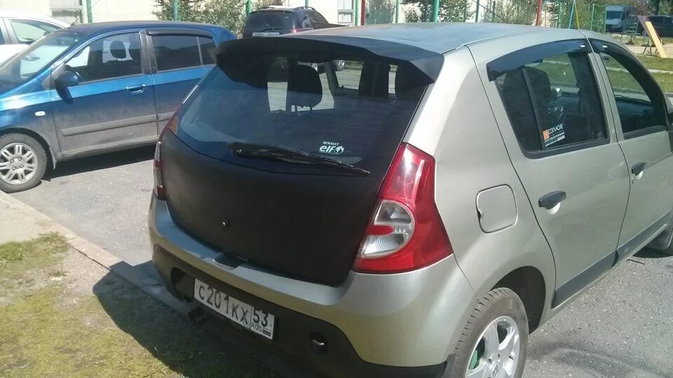 Карт тюнинг спойлер рено сандеро Внешний вид. - Renault Sandero 1G, 1,4 л, 2011 года стайлинг DRIVE2