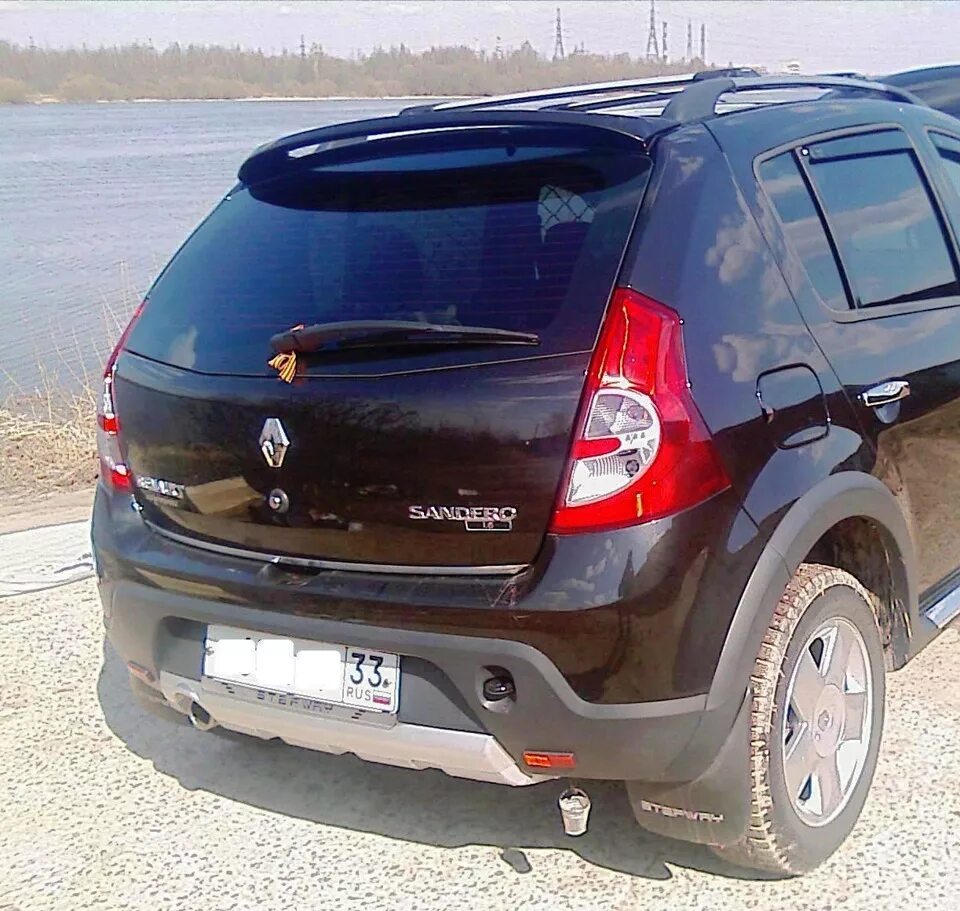 Карт тюнинг спойлер рено сандеро Доработка XV задний спойлер ). - Renault Sandero Stepway (1G), 1,6 л, 2012 года 
