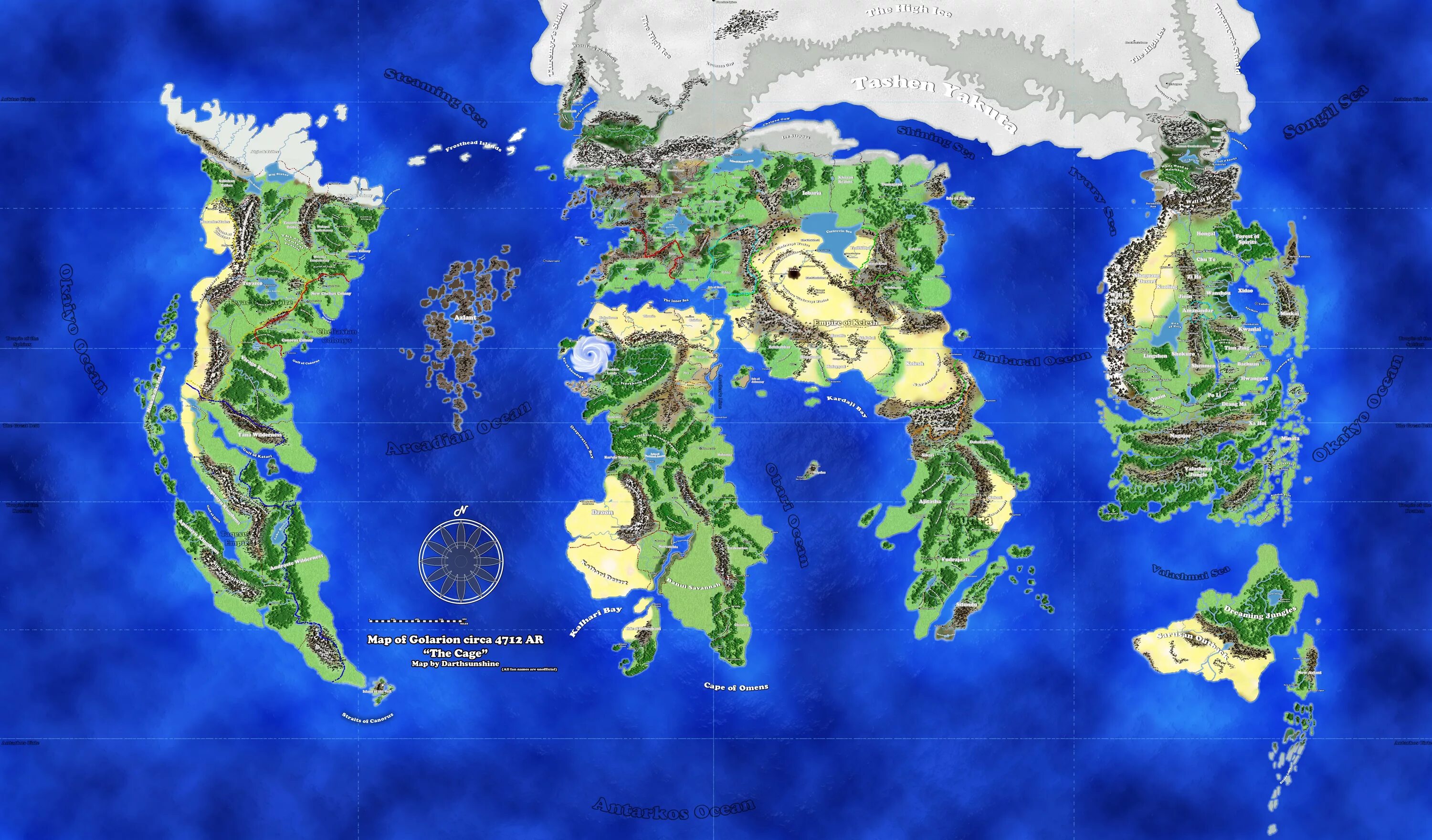 Карта 4 миров фото Fan-made Golarion map by DarthSunshine42 on DeviantArt Fantasy world map, Fantas