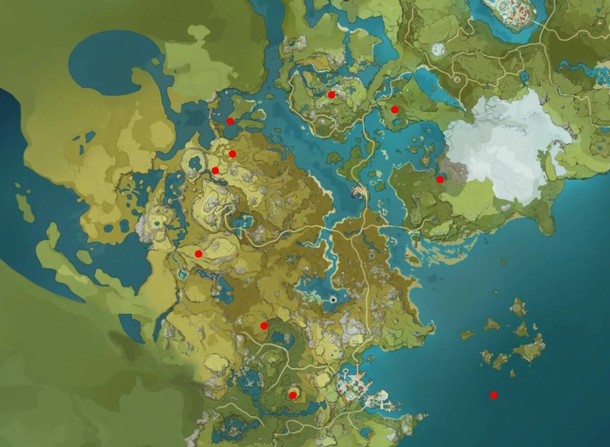 Карта 4 миров фото Genshin Impact map: Inazuma first look PC Gamer