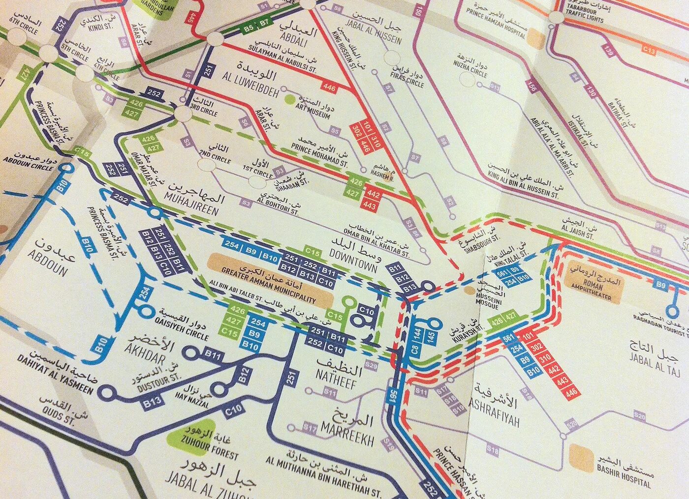 Карта автобус фото Amman's Unofficial Transport Map :: Behance