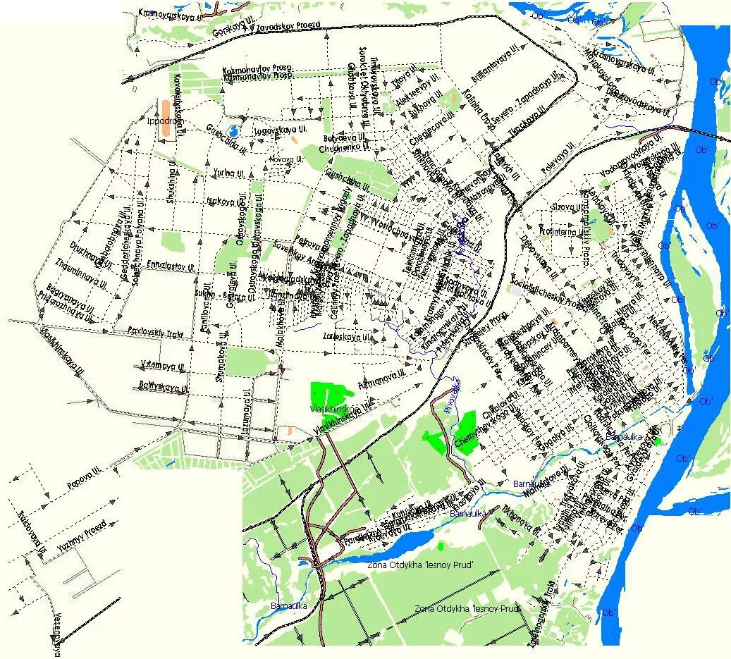 Карта барнаула фото Карта барнаула и пригорода