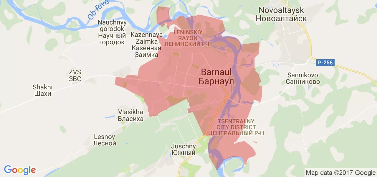 Карта барнаула фото Карта районов барнаула с границами