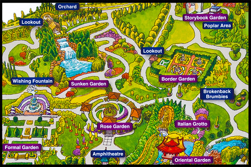 Карта для сада фото Сады Долины Хантер (Hunter Valley Gardens) - часть 3 Поездки на выходные Мои 100