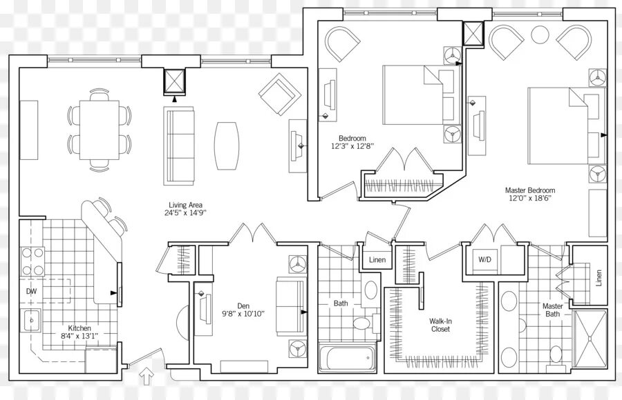 Карта дома чертеж Floor Plan - Detailed Floor Plan - CleanPNG / KissPNG