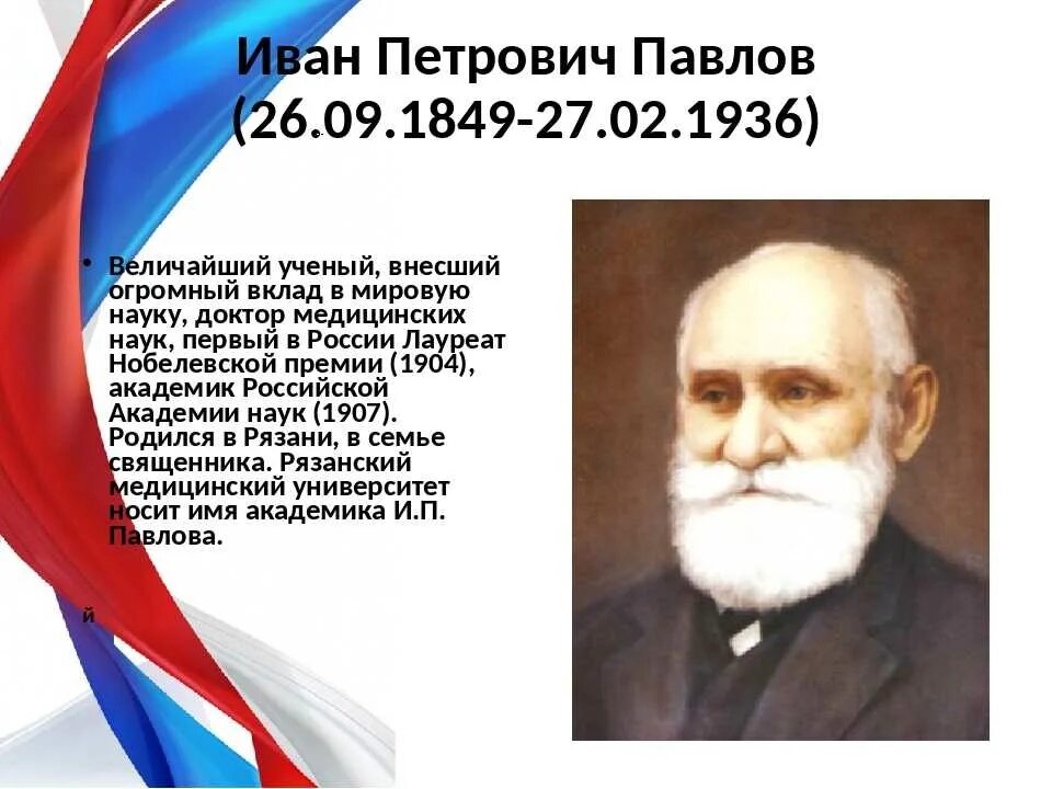 Карта иван петрович павлов в рязани фото Иван петрович павлов и его вклад в науку