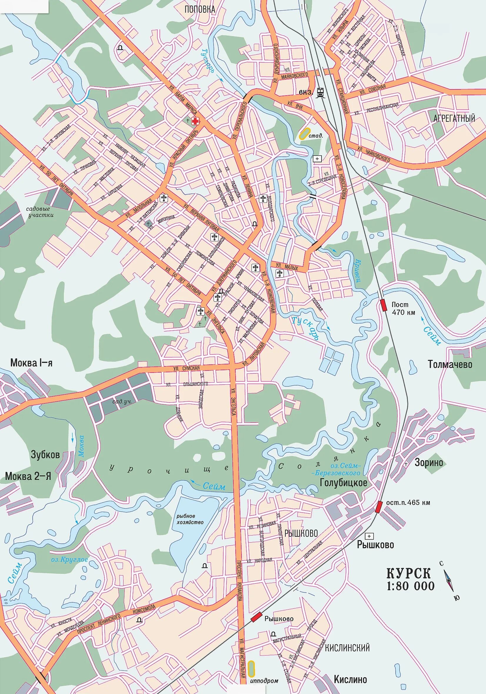 Карта курска фото Карта Курска (Россия) на русском языке, расположение на карте мира с городами, м