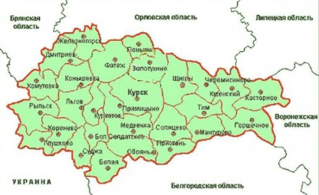 Карта курска сво фото Курская область на карте фото YugNash.ru