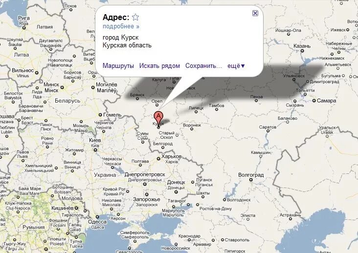 Карта курска сво фото Курск - краткая история города