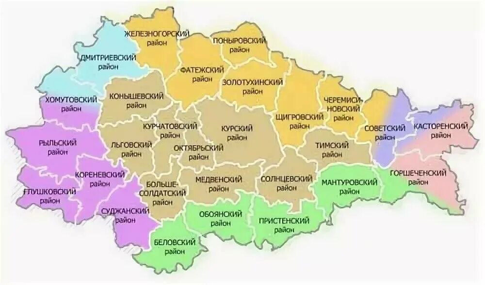 Карта курска сво фото Цветная карта курской области