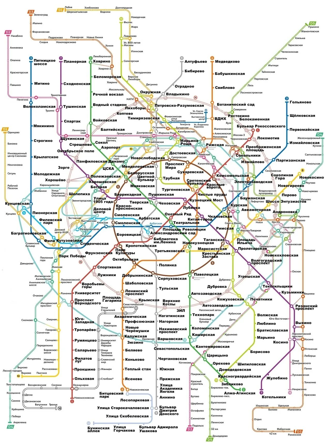 Карта метро новая москва фото Московские центральные диаметры МЦД 1, 2, 3, 4, 5 схема, станции, на карте метро