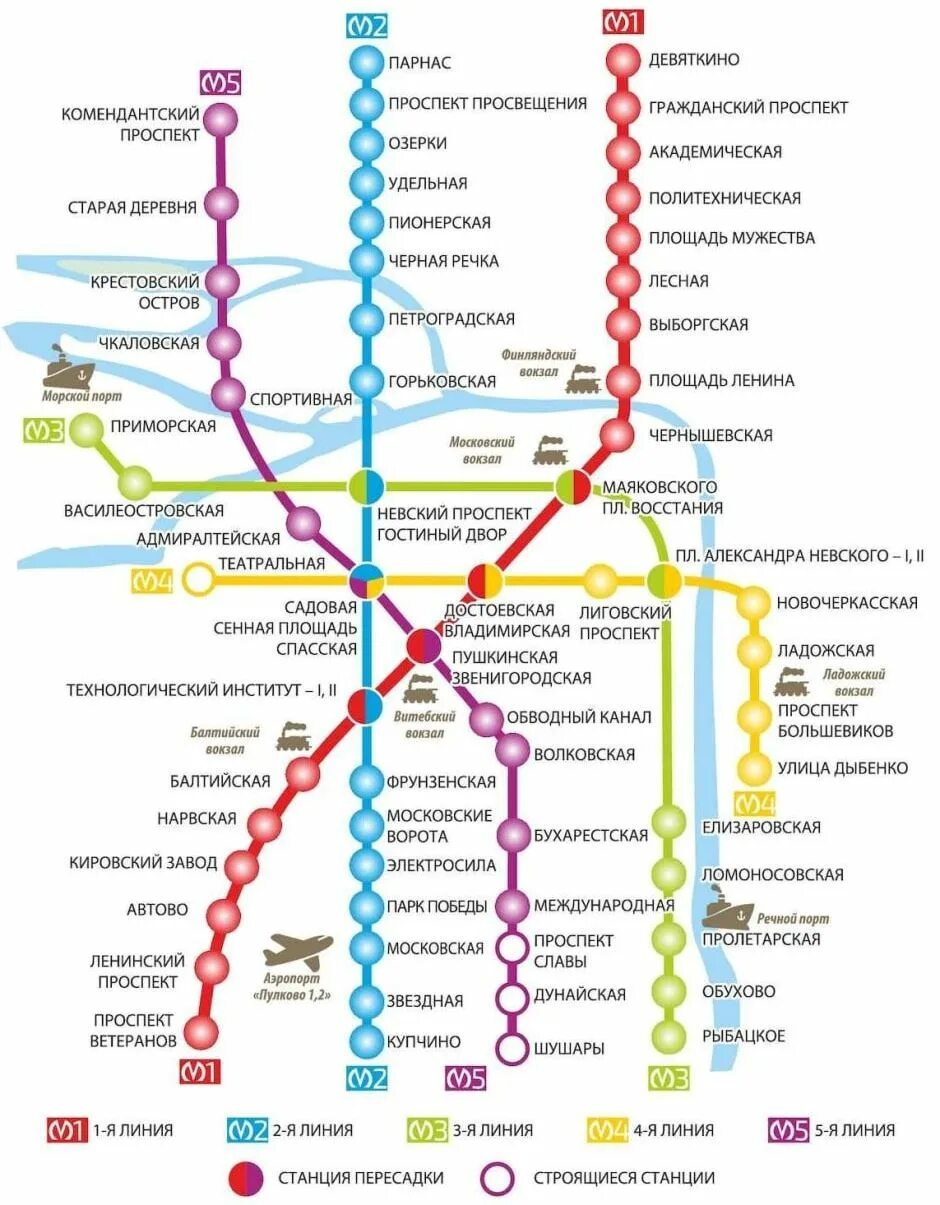 Карта метро в питере схема фото Станции метро г санкт петербурга