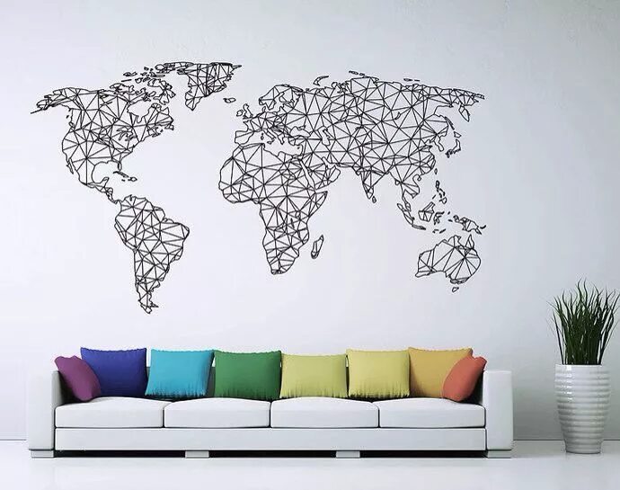 Карта мира декор на стену Épinglé sur Mapa Mundi na decoração