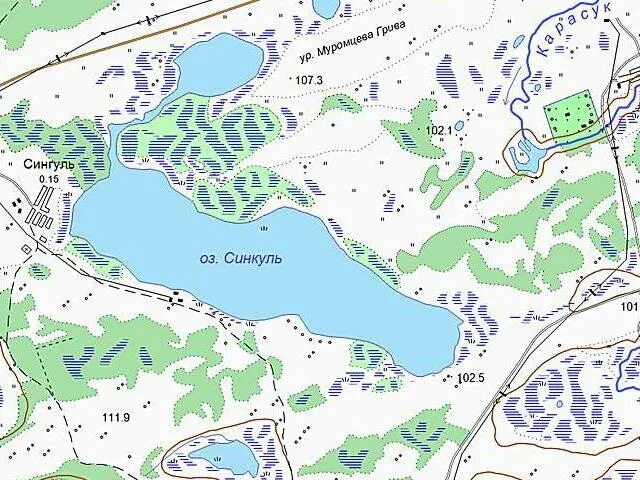 Карта озер фото Озеро Синкуль