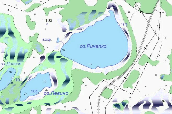 Карта озер фото Озеро Ричапко