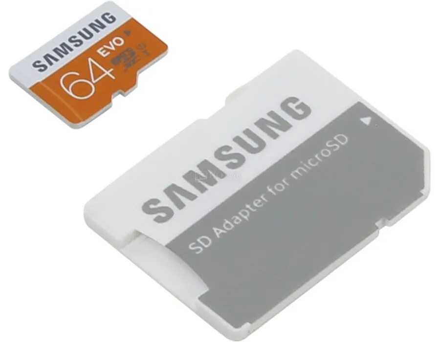 Карта памяти самсунг фото Нотик: Карта памяти Samsung microSDXC 64GB EVO Class 10 UHS-I + SD адаптер MB-MP
