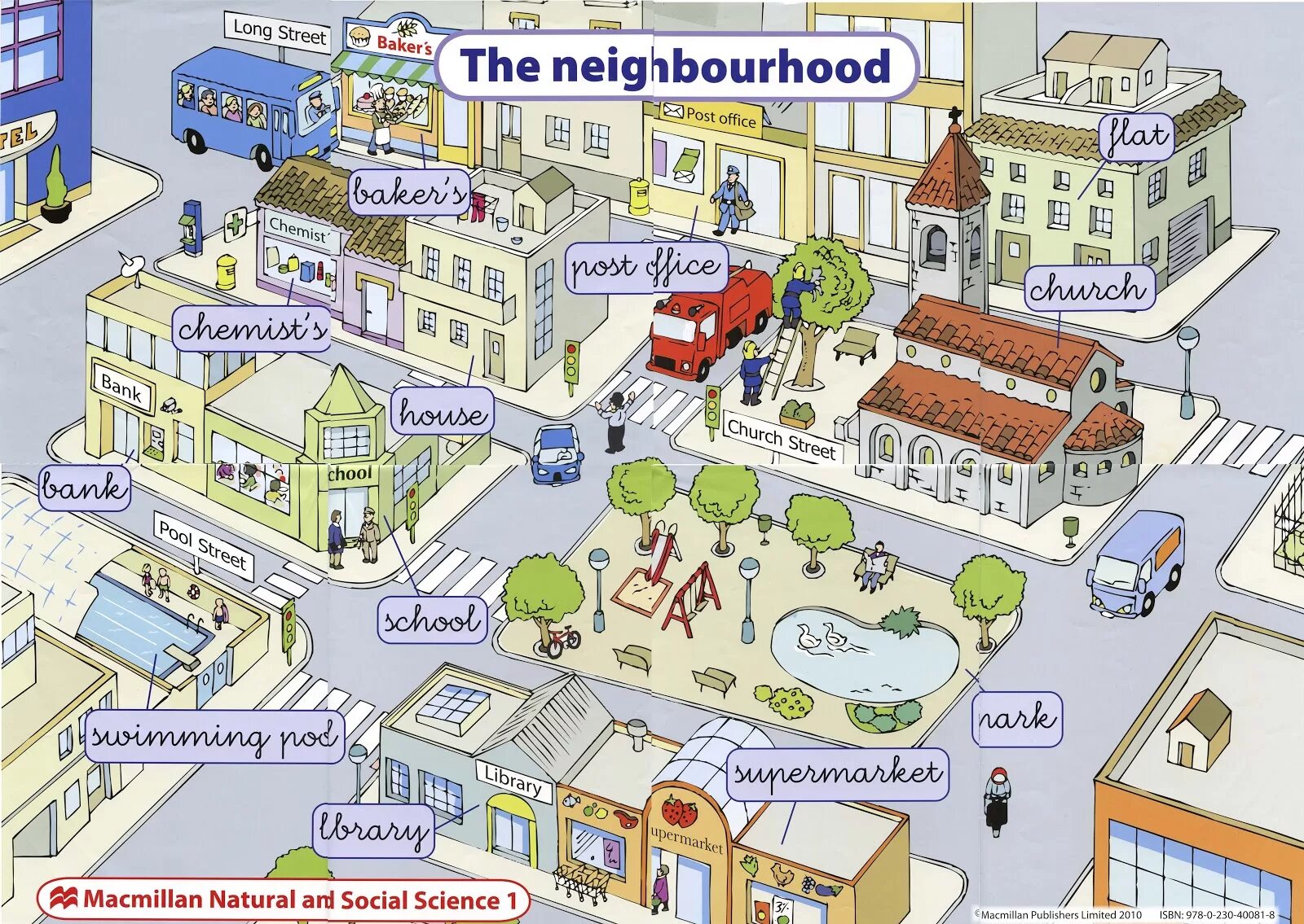 Карта схема домов Vocabulary city town