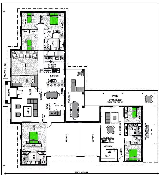 Карта схема домов House Plans With Attached Granny Flats stroudhomes.com.au Multigenerational hous