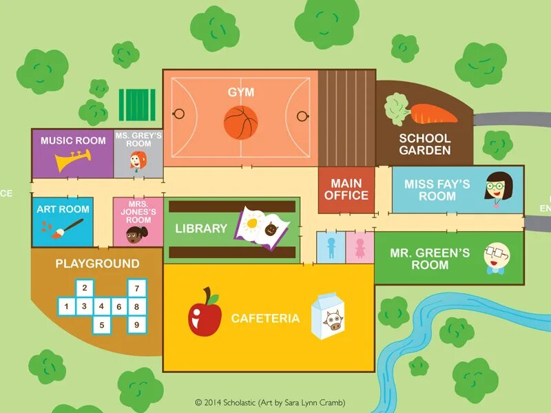 Карта школы фото Dribbble - school-map-web.jpg by Sara Lynn Cramb