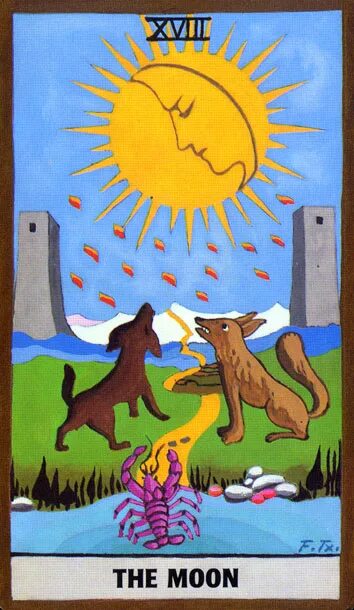 Карта таро луна фото Karta dana-Mjesec-obrnuta - Tarot