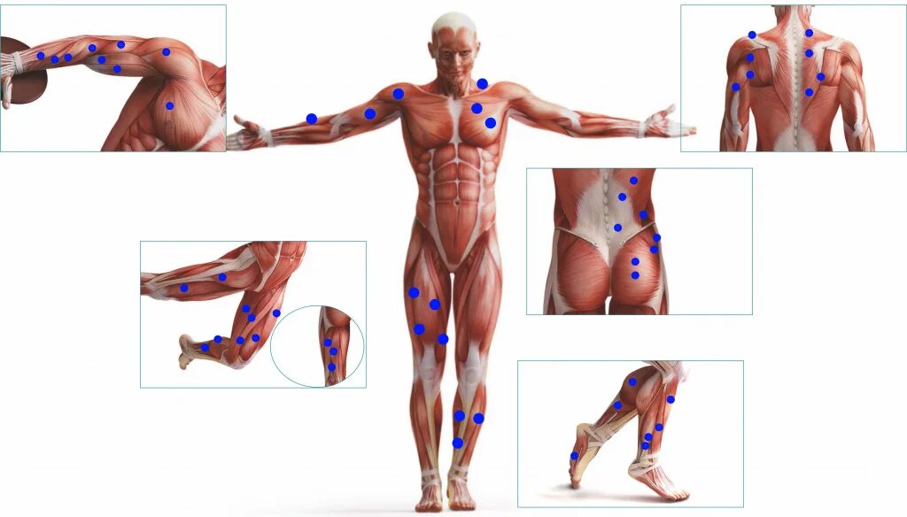 Карта триггерные точки фото Перкуссионный массажер Bodo Body Gun купить в Москве - описание, цены, фото, отз