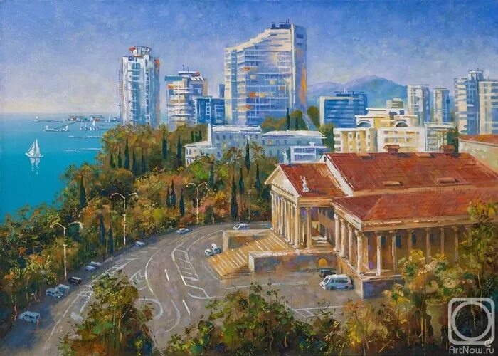 Картина по фото сочи Прогулка по Сочи. Художник Сивенков Николай Сергеевич: kolybanov - ЖЖ