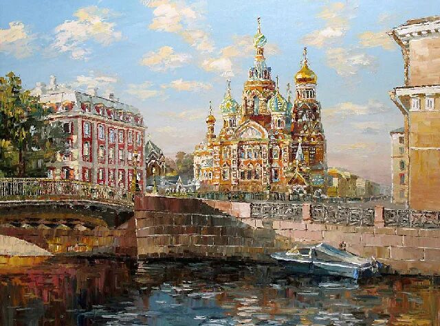 Картина по фото в спб недорого Канал Грибоедова. Санкт-Петербург GX 24555 - Картины по номерам 40х50
