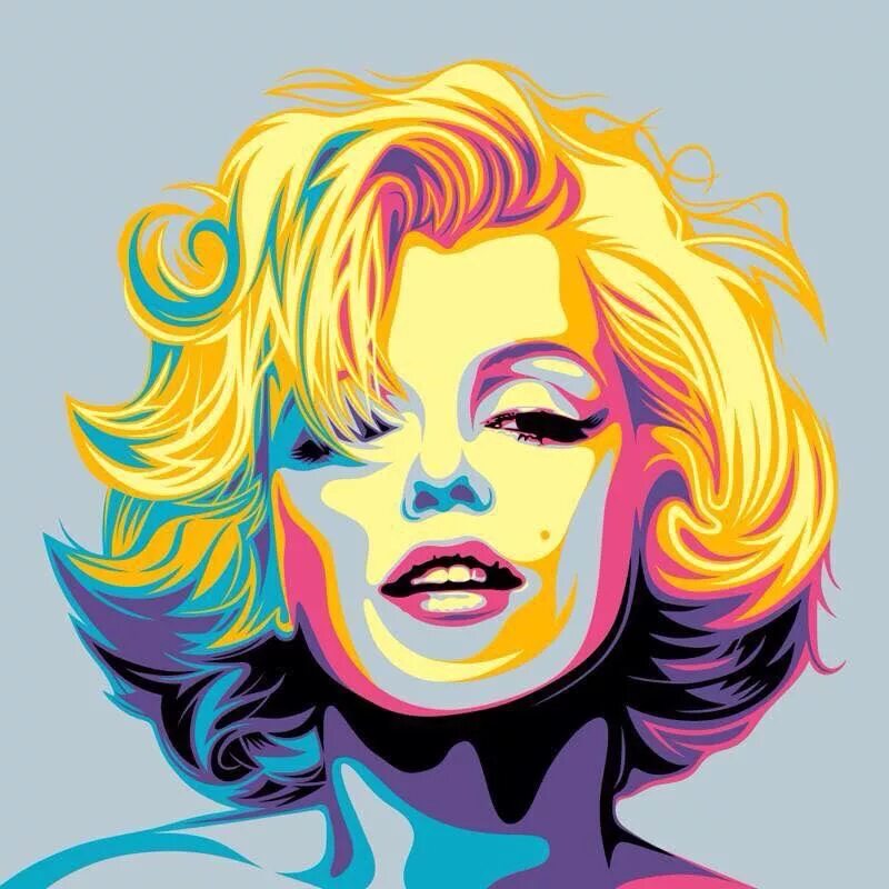 Картина по фото в стиле поп арт Marilyn Pop art marilyn, Marilyn monroe pop art, Pop art portraits