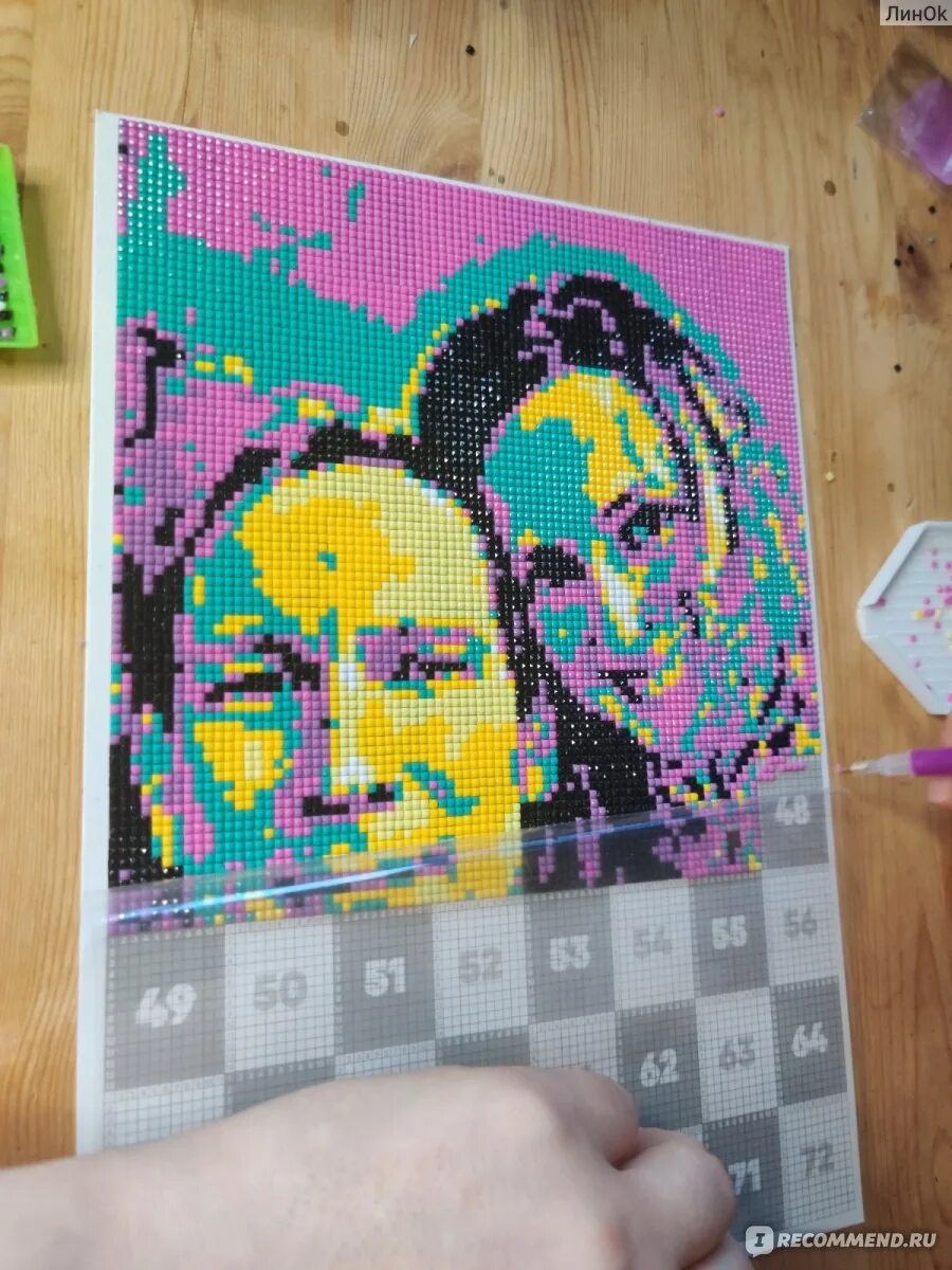 Картина по номерам по фото qbrix Алмазная фотомозаика QBRIX Pop-Art - "❣ ️Сейчас нам всем требуется антистресс!!! 