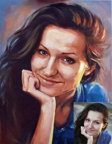 Картина по номерам портрет по фото Oil ! portrait Not just processing, but drawing every detail Every cilium, pit o
