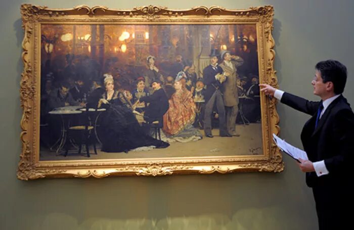 Картина репина парижское кафе фото Christie’s привез в Москву неизвестного Репина