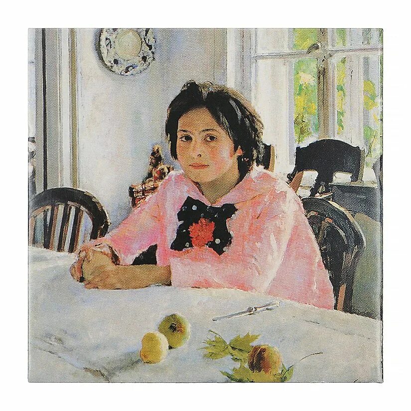 Картина серова девушка с персиками фото Купить Магнит "Серов. Девочка с персиками" в интернет-магазине Третьяковской гал