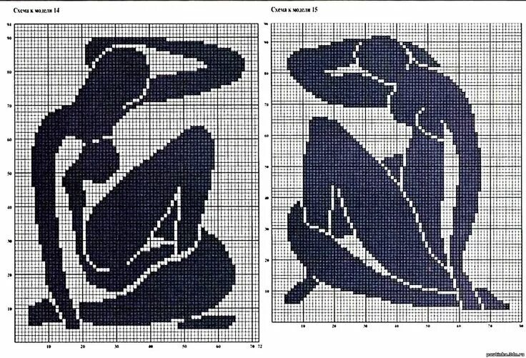 Картина спицами схема charted could be done in filet, cross stitch, tapestry Вышивание крестиком, Урок