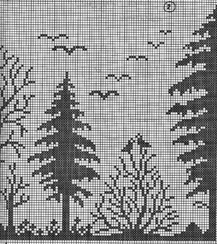 Картина спицами схема Pin de Tyrone Stronghead em cross-stitch patterns Quadros