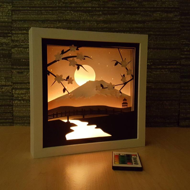 Картина светильник своими руками Pin on Shadow box