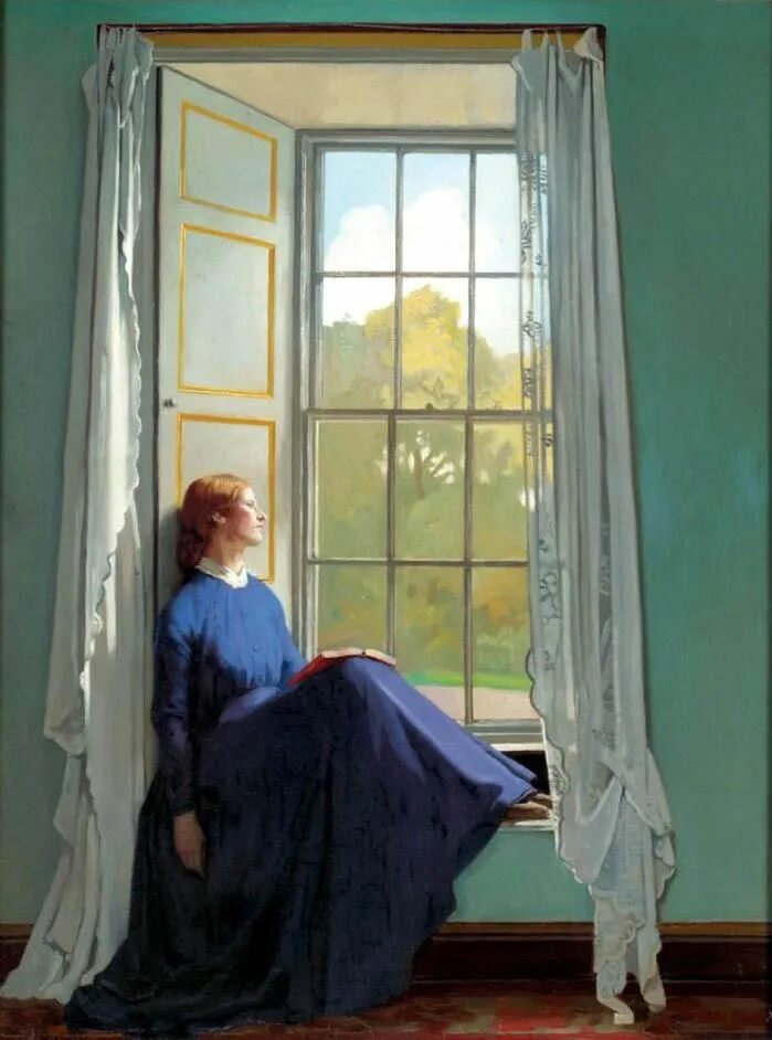 Картина у окна фото The Window Seat Reading art, Window seat, Windows