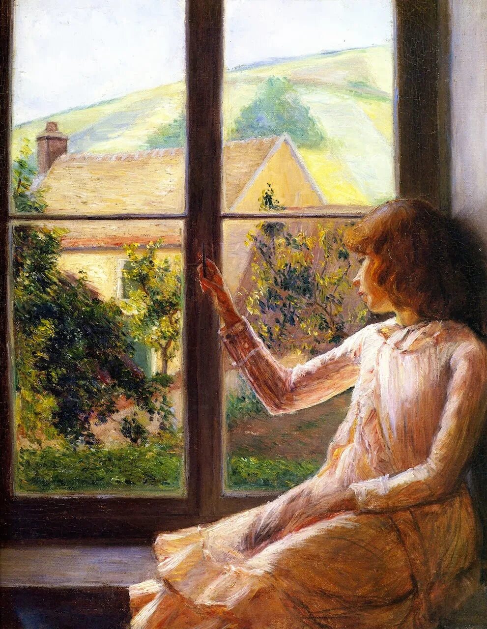 Картина у окна фото File:Lilla Cabot Perry - Child in Window.jpg - Wikipedia