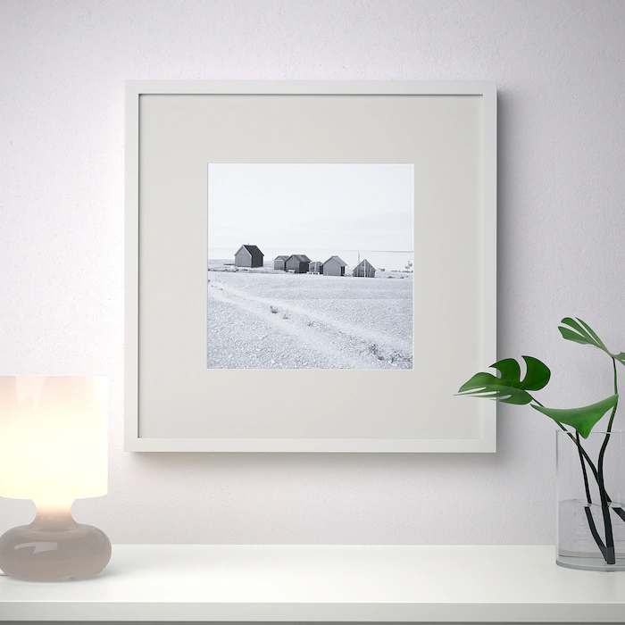 Картина в белой раме в интерьере RIBBA frame, white, 12x16" - IKEA Picture frame crafts, Frame, Cute picture fram