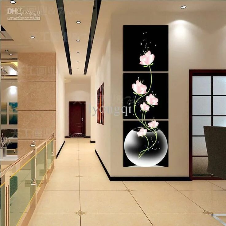 Картина в прихожую на стену для интерьера Hand-painted Hi-Q Modern Wall Art Home Decorative Abstract Landscape Flower Oil 