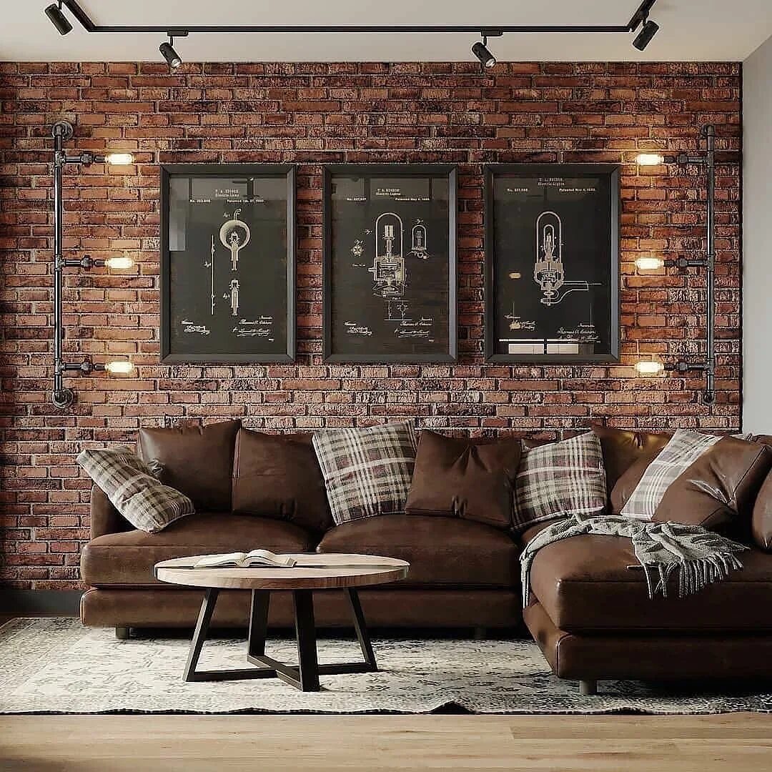 Картина в стиле лофт в гостиной Iɴᴛᴇʀɪᴏʀ Dᴇsɪɢɴ,ᴘʀᴏᴊᴇᴄᴛs ✌ on Instagram: ". . . #stylindustrialny #stylloftowy #