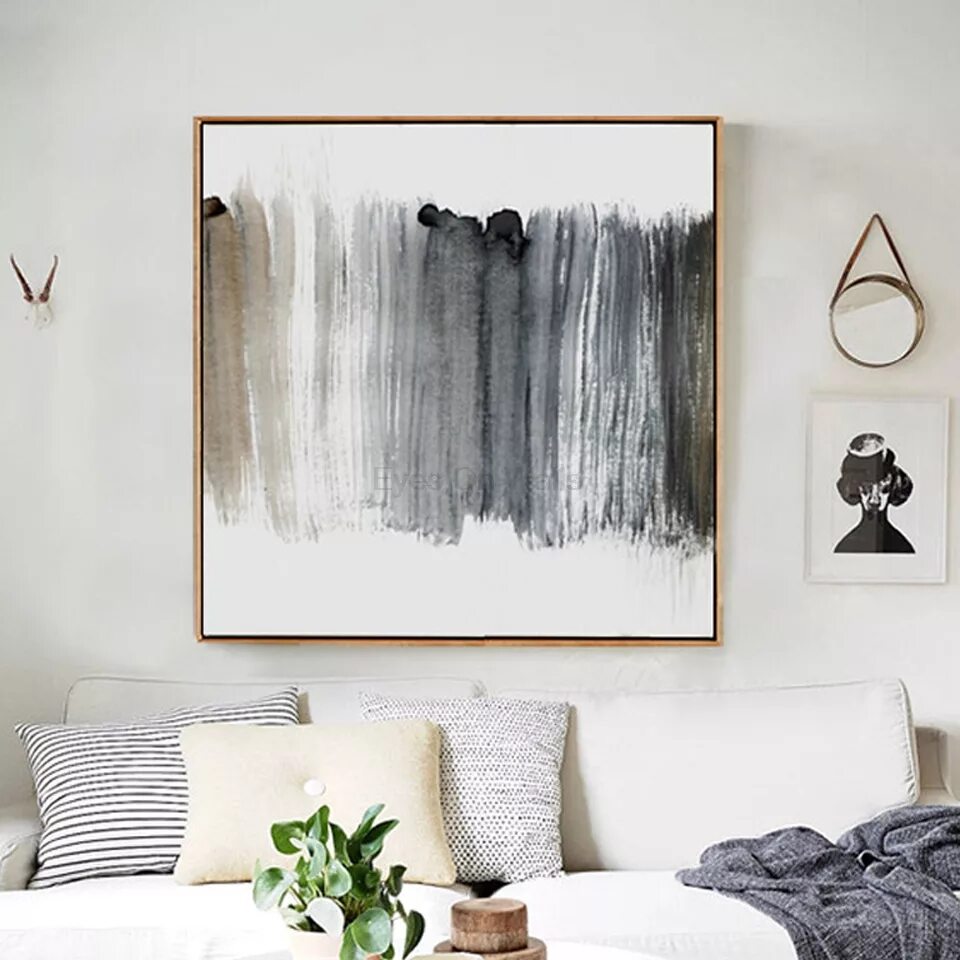 Картина в стиле минимализм для интерьера 1 Panel Unframed Abstract Poster Scandinavian Canvas Painting Nordic Art Print W
