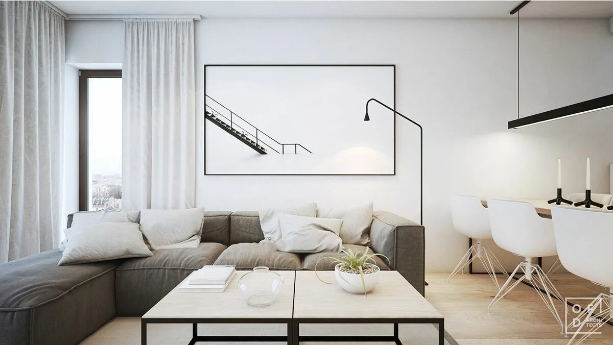 Картина в стиле минимализм для интерьера Three Homes With Simple Decor And Neutral Color Palettes Contemporary interior d