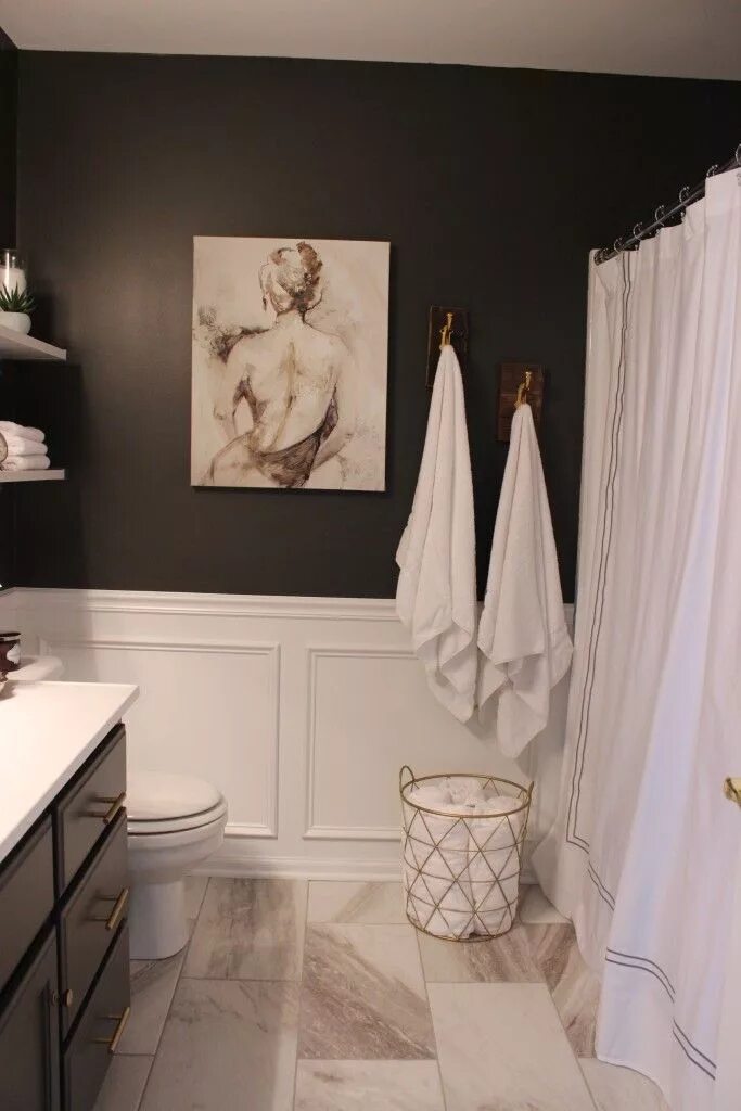 Картина в ванной комнате фото ORC Master Bathroom Reveal Bathroom decor, Bathroom design, Bathroom wall decor