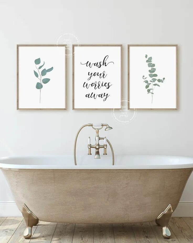 Картина в ванной комнате фото Bathroom Wall Decor Poster Prints Set of 3 Wall Art Farmhouse Wall Art Bathroom 