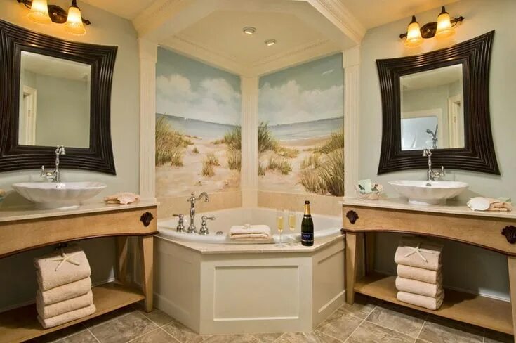 Картина в ванной комнате фото Nautical Interior Design Style And Decoration Ideas - Impressive Interior Design
