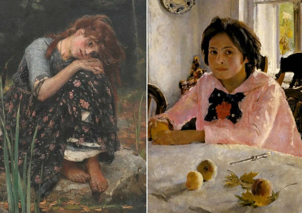 Картина валентина серова девочка с персиками фото Картина девушка с персиками (49 фото)